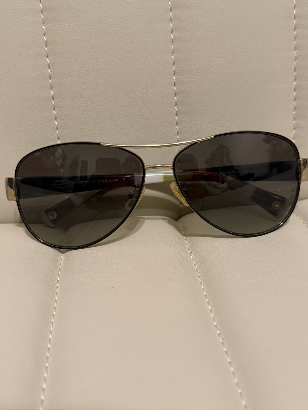 Coach Women's Aviator Sunglasses in Dark Gray